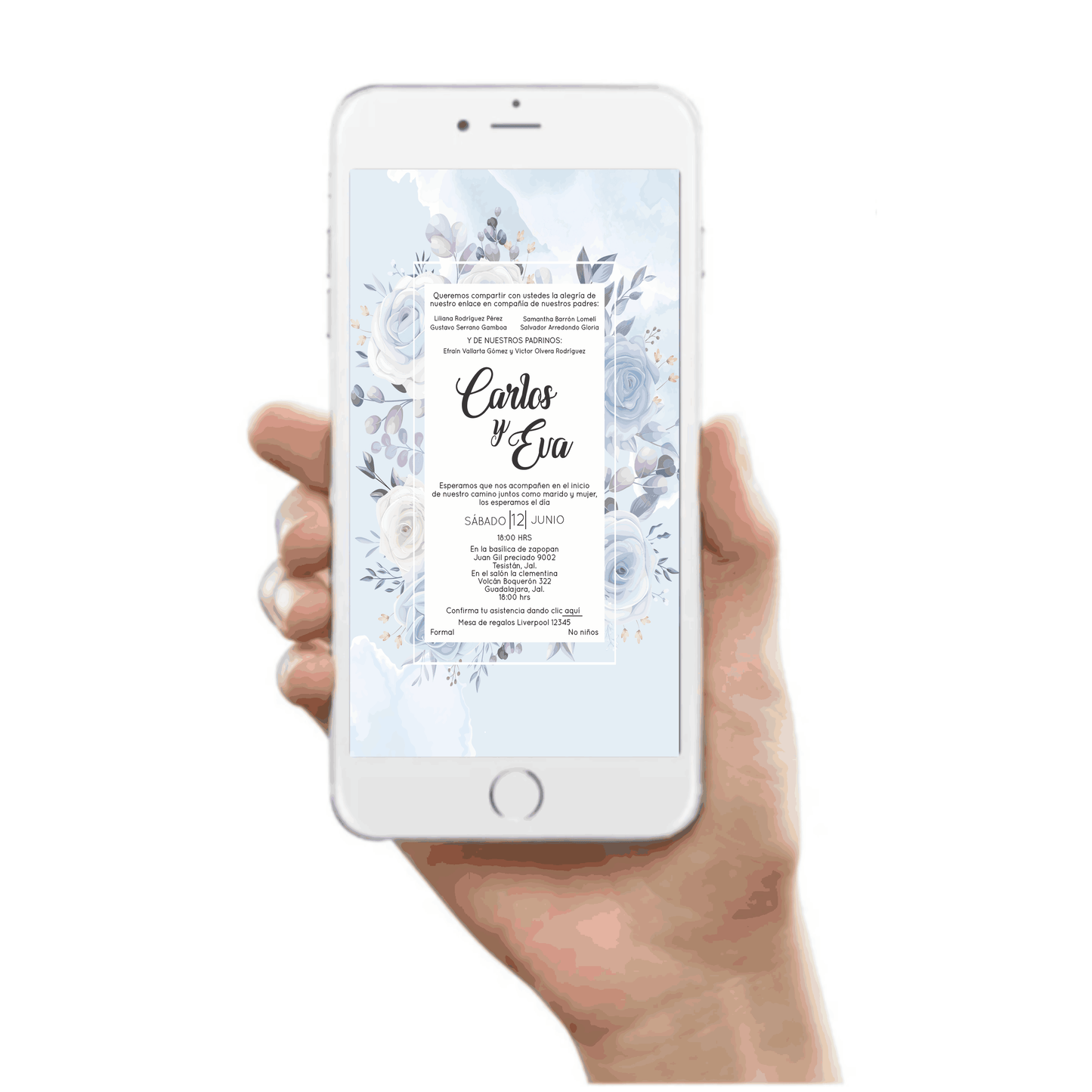 Invitación Mod . 10 Marco Blanco | Festiboda