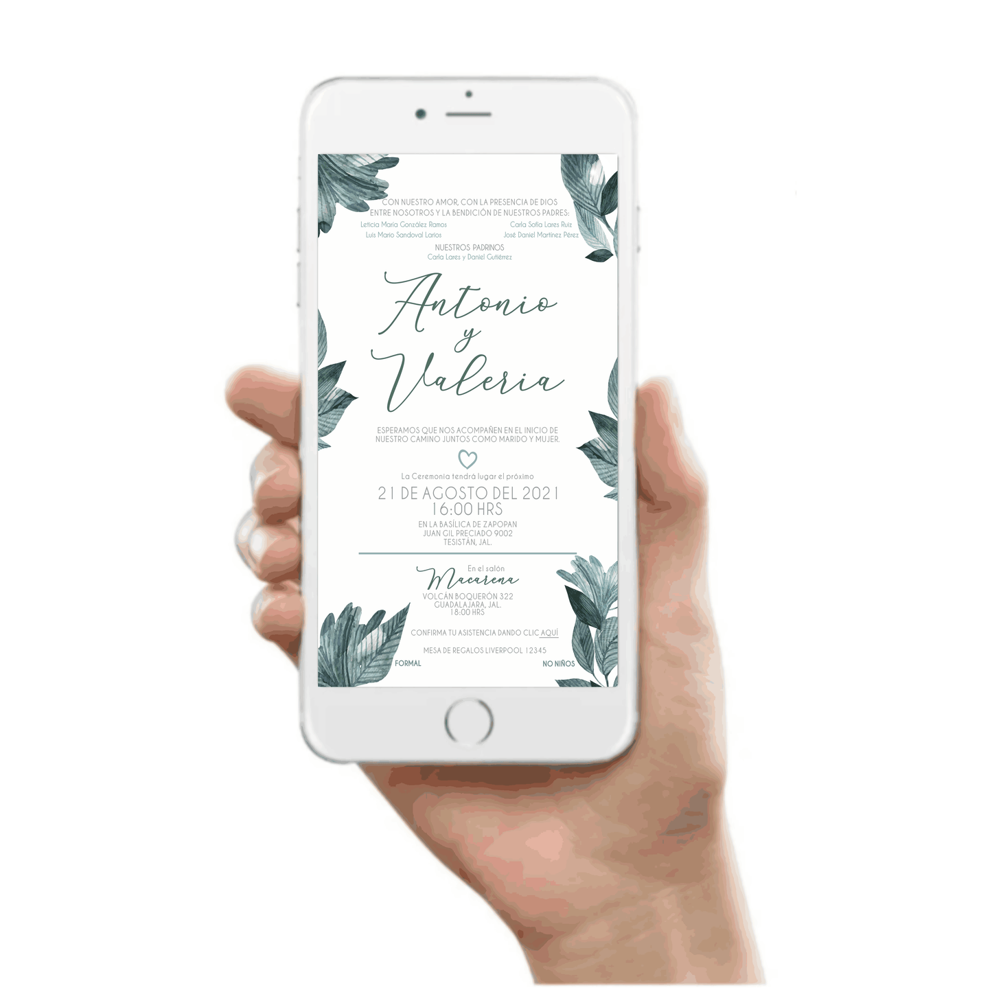 Invitación Mod . 12 Hojitas | Festiboda