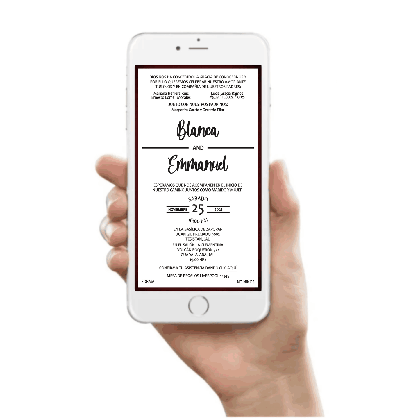 Invitación Mod . 21 Tinto | Festiboda