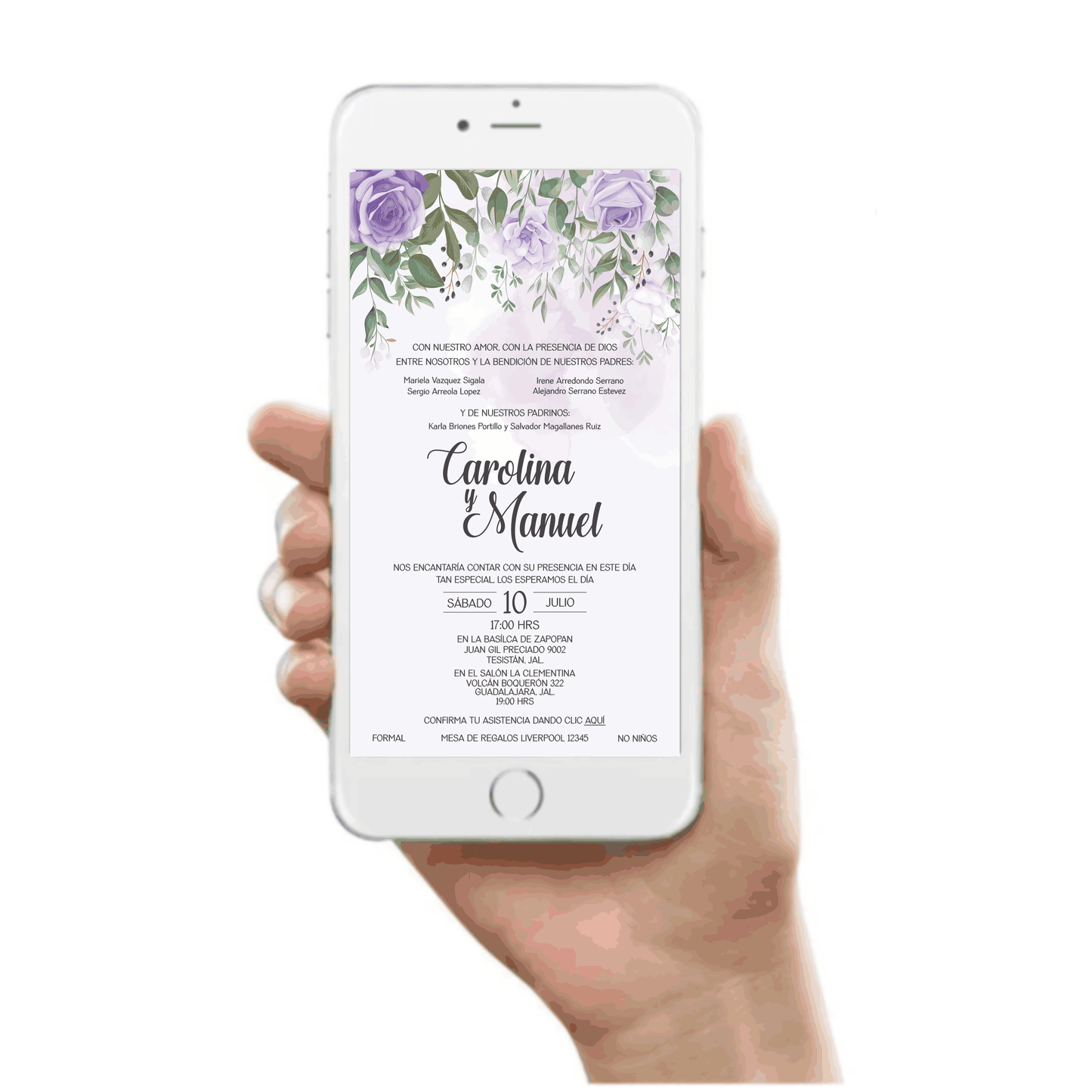 Invitación Mod . 9 Rosa Colgante | Festiboda