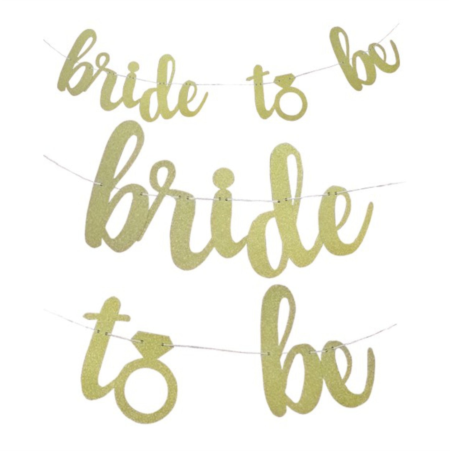 Banner Letrero Bride to Be Deluxe Dorado | Festiboda