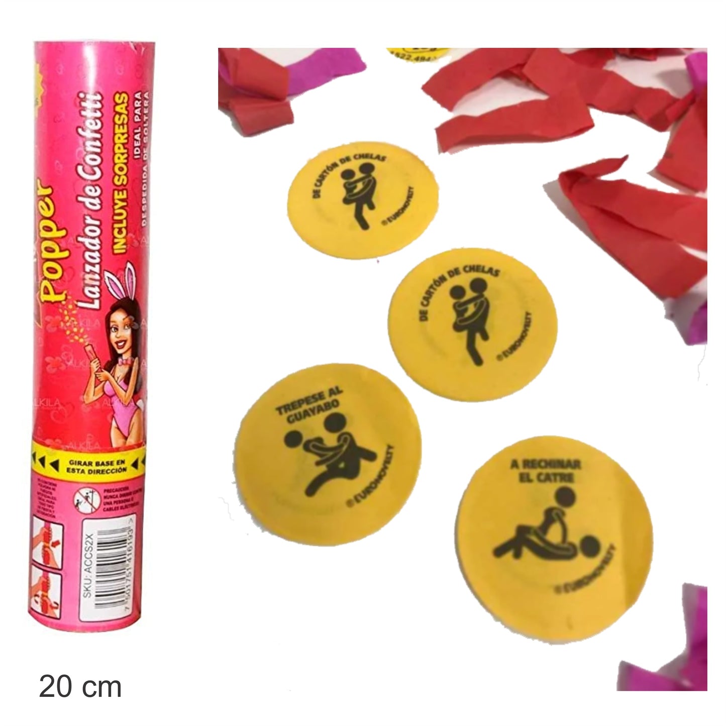 Cañon Party Popper Sexy Despedida 20 cms | Festiboda