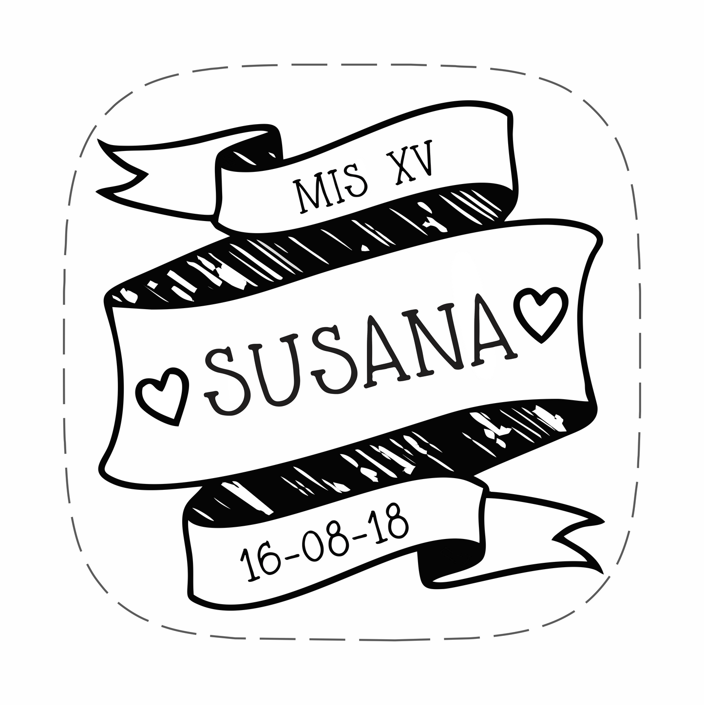 Cilindro para XV años - Mod. 163 Listón 🧴 | Festiboda