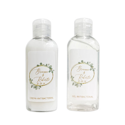 Gel Antibacterial ó Crema para Boda Personalizado – 100 Anillo fl