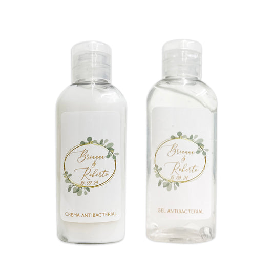Gel Antibacterial ó Crema para Boda Personalizado – 100 Anillo fl