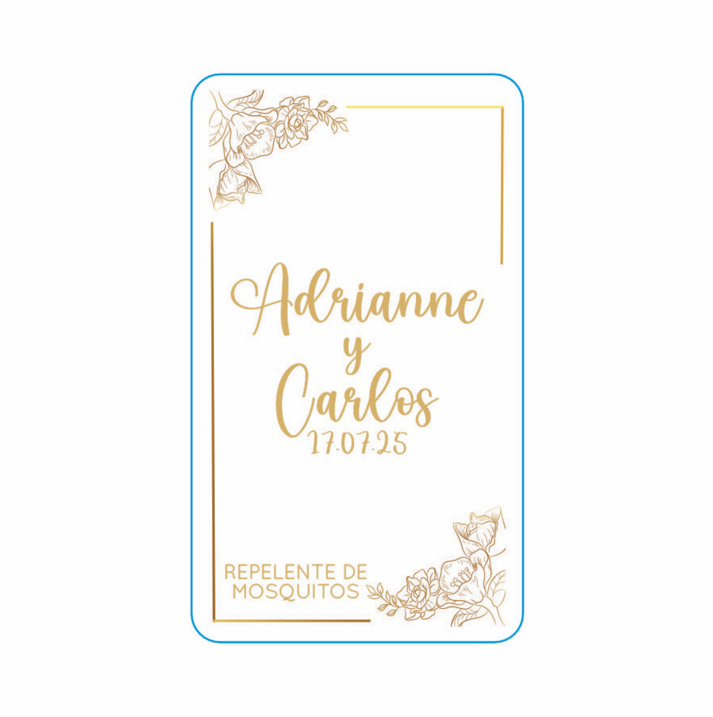 Repelente para Boda Personalizado – Mod. 101 El dorado 💍