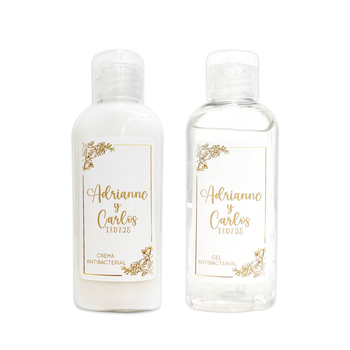 Gel Antibacterial ó Crema para Boda Personalizado – 101 El dorado