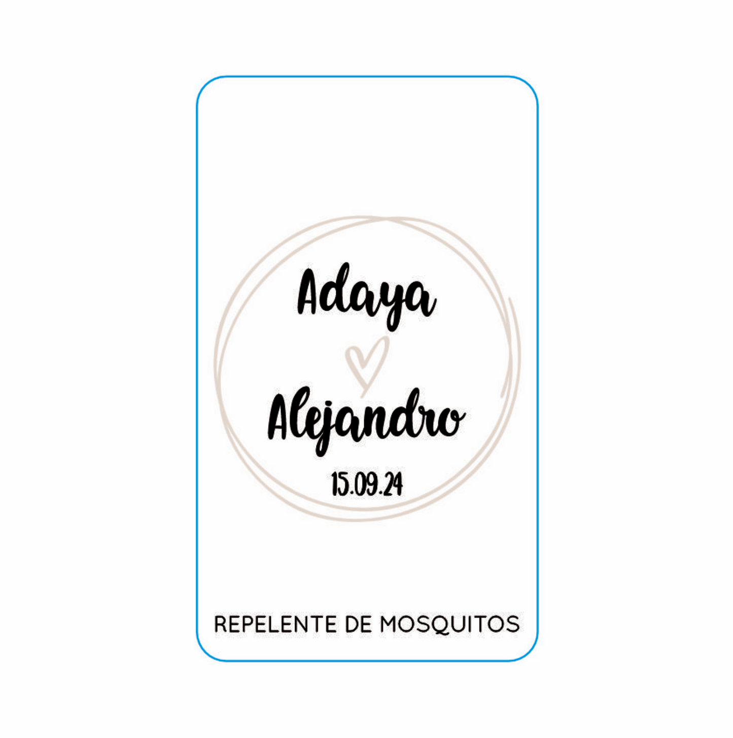 Repelente para Boda Personalizado – Mod. 102 Dibujo cora 💍