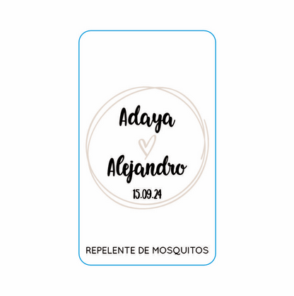 Repelente para Boda Personalizado – Mod. 102 Dibujo cora 💍