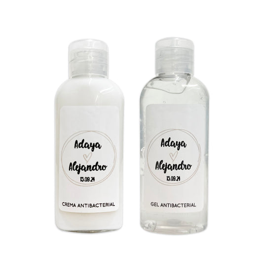 Gel Antibacterial ó Crema para Boda Personalizado – 103 Medio sol