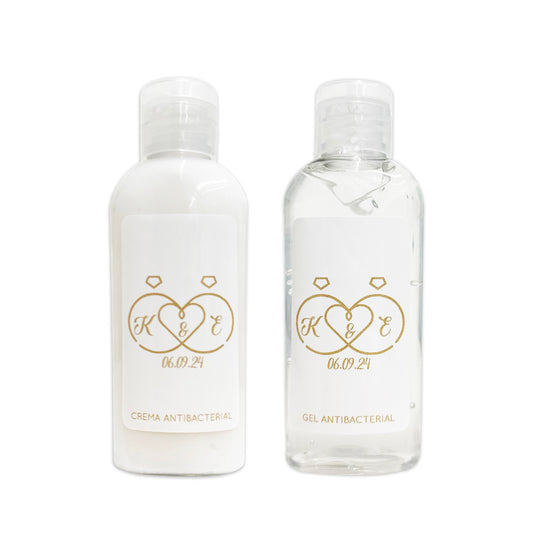 Gel Antibacterial ó Crema para Boda Personalizado – 104 Fusiones