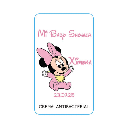 Gel Antibacterial ó Crema para Fiesta Baby Shower Bautizo Perzona