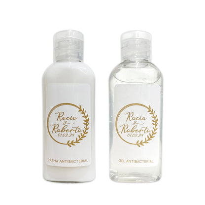 Gel Antibacterial ó Crema para Boda Personalizado – 106 Rico 💍