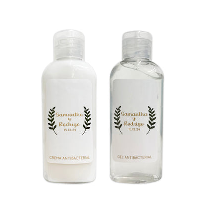 Gel Antibacterial ó Crema para Boda Personalizado – 108 Simple es