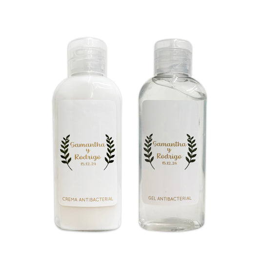 Gel Antibacterial ó Crema para Boda Personalizado – 108 Simple es