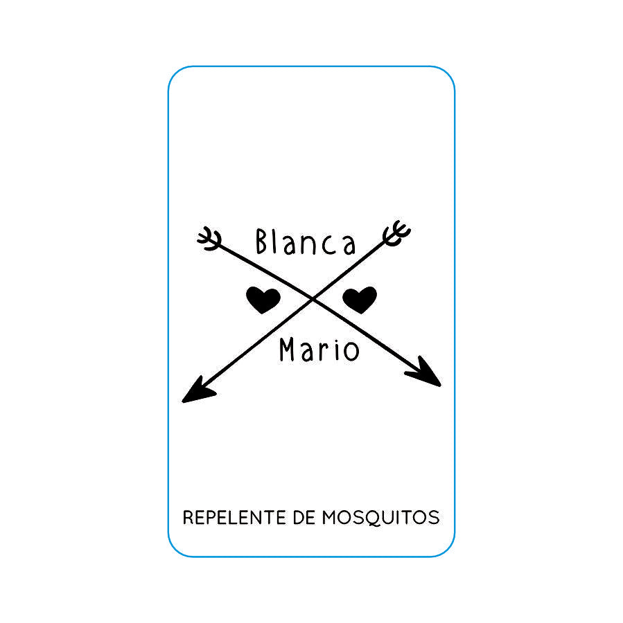 Repelente para Boda Personalizado – Mod. 35 Dos flechas 💍