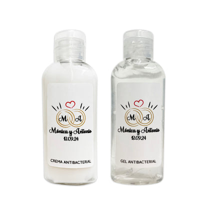 Gel Antibacterial ó Crema para Boda Personalizado – 112 Viva el a
