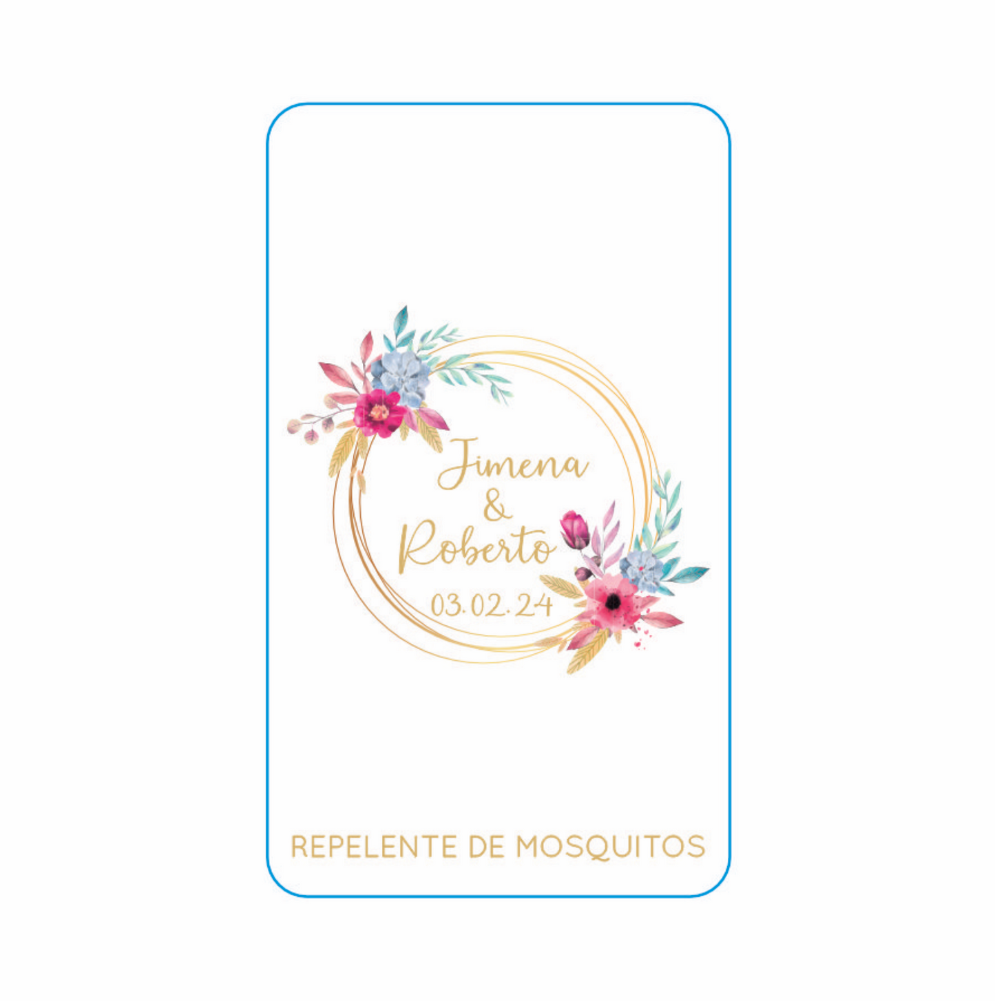 Repelente para Boda Personalizado – Mod. 115 Rosa floral 💍