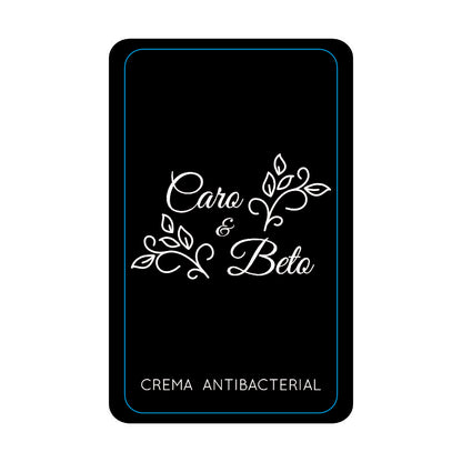 Gel Antibacterial ó Crema para Boda Personalizado Mod. 23 Blanco