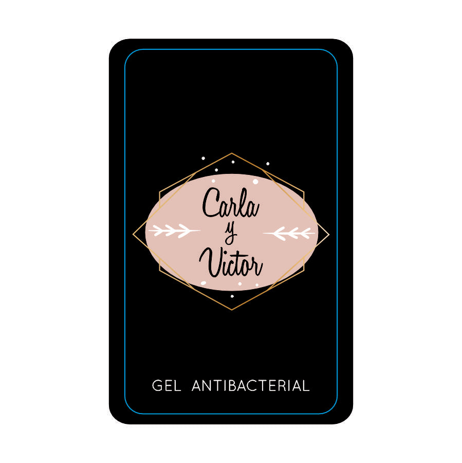 Gel Antibacterial ó Crema para Boda Personalizado Mod. 25 Pareja