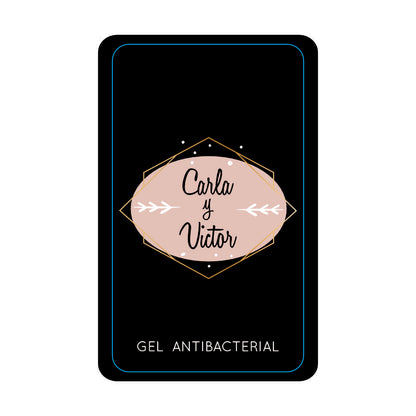 Gel Antibacterial ó Crema para Boda Personalizado Mod. 25 Pareja