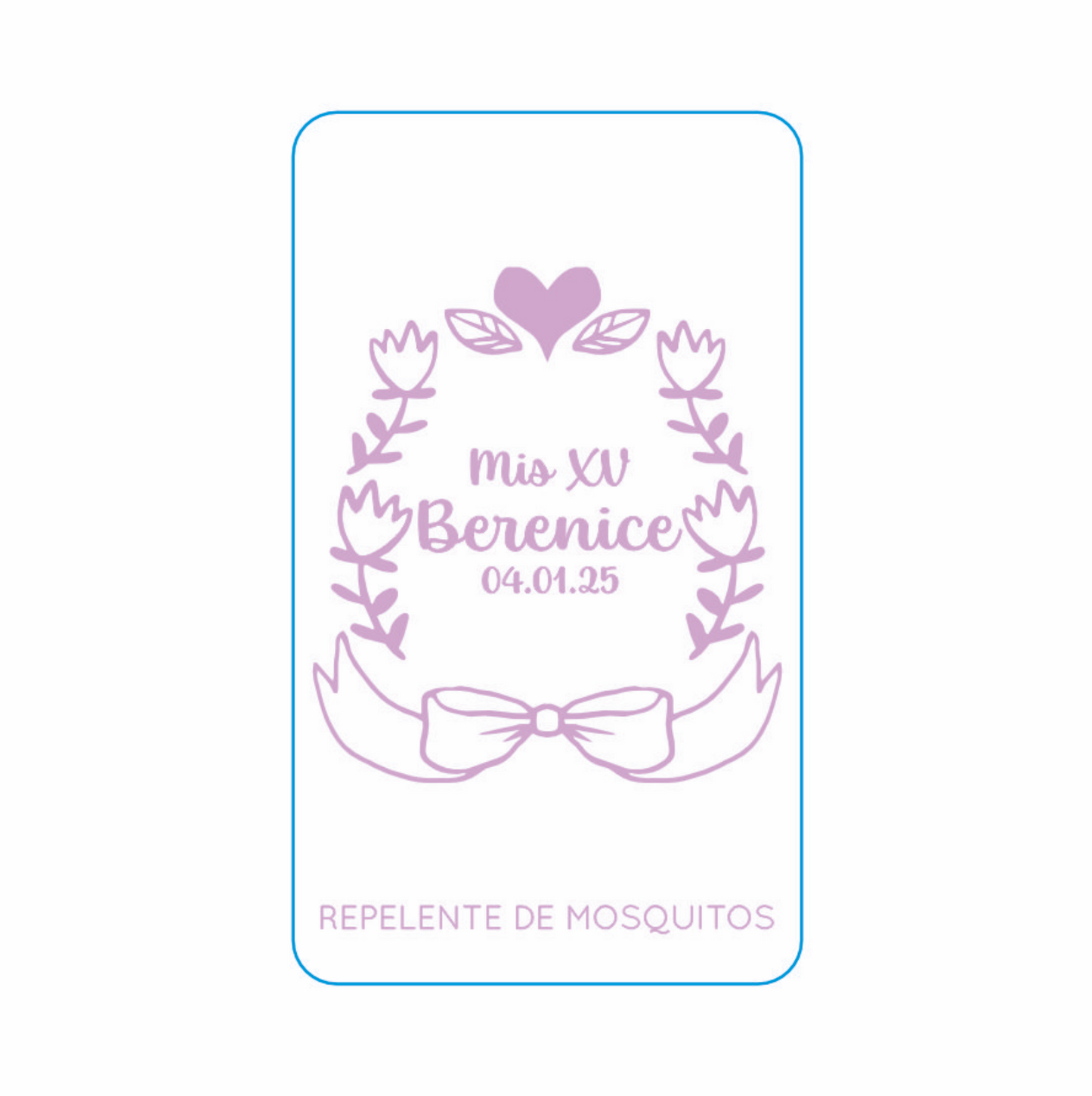 Repelente para XV Años Personalizado – Mod. #11 Moñito 🦟