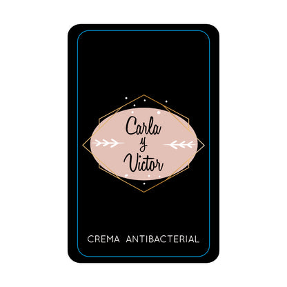 Gel Antibacterial ó Crema para Boda Personalizado Mod. 25 Pareja