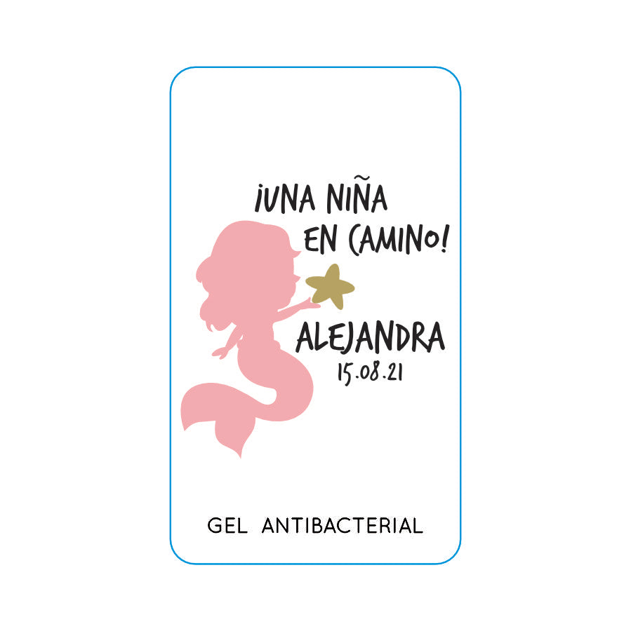 Gel Antibacterial ó Crema para Fiesta Baby Shower Bautizo Perzona