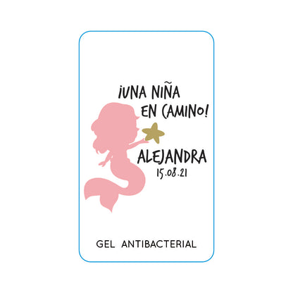 Gel Antibacterial ó Crema para Fiesta Baby Shower Bautizo Perzona