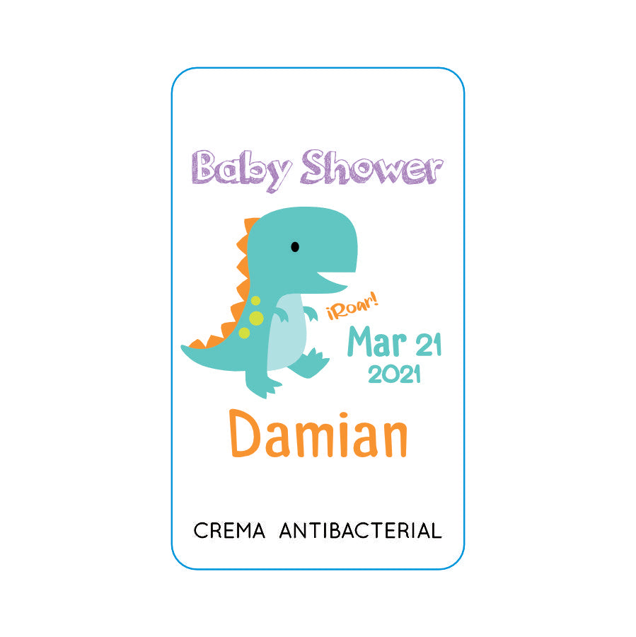 Gel Antibacterial ó Crema para Fiesta Baby Shower Bautizo Perzona