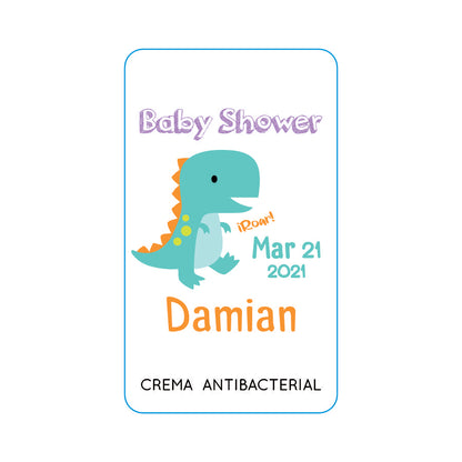 Gel Antibacterial ó Crema para Fiesta Baby Shower Bautizo Perzona