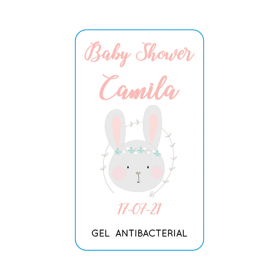 Gel Antibacterial ó Crema para Fiesta Baby Shower Bautizo Perzona