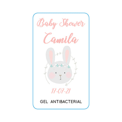 Gel Antibacterial ó Crema para Fiesta Baby Shower Bautizo Perzona