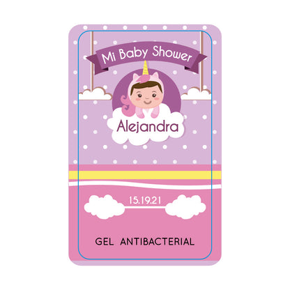 Gel Antibacterial ó Crema para Fiesta Baby Shower Bautizo Perzona