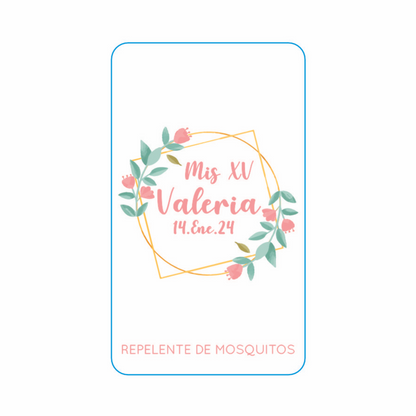 Repelente para XV Años Personalizado – Mod. #13 Capuccina 🦟