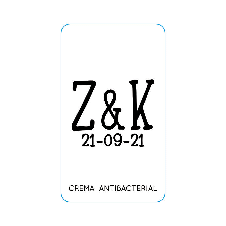 Gel Antibacterial ó Crema para Boda Personalizado Mod. 14 Clasico