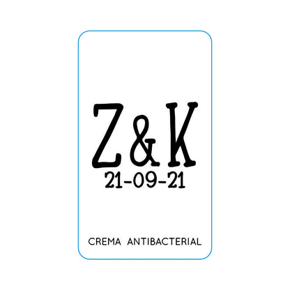Gel Antibacterial ó Crema para Boda Personalizado Mod. 14 Clasico