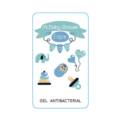 Gel Antibacterial ó Crema para Fiesta Baby Shower Bautizo Perzona