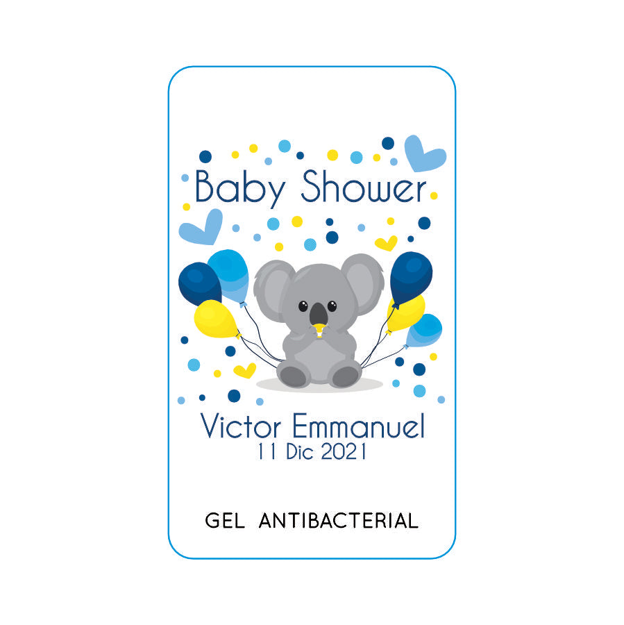 Gel Antibacterial ó Crema para Fiesta Baby Shower Bautizo Perzona