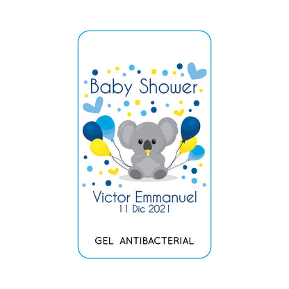 Gel Antibacterial ó Crema para Fiesta Baby Shower Bautizo Perzona