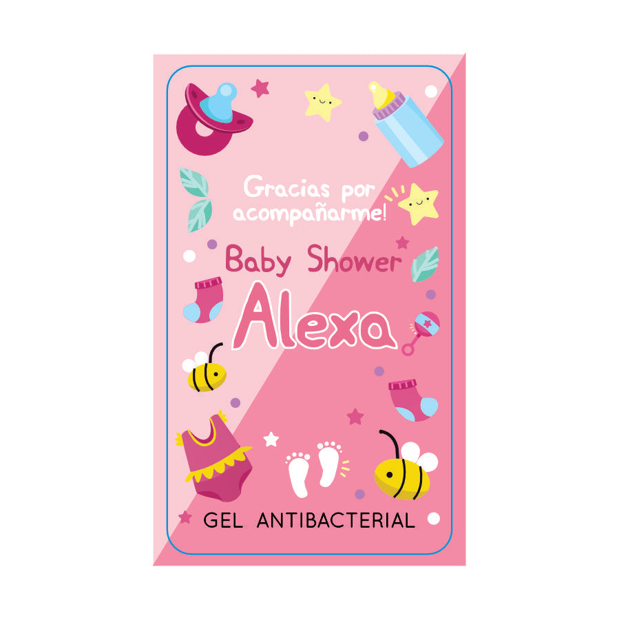 Gel Antibacterial ó Crema para Fiesta Baby Shower Bautizo Perzona