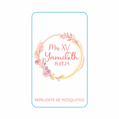 Repelente para XV Años Personalizado – Mod. #15 Amarillos 🦟