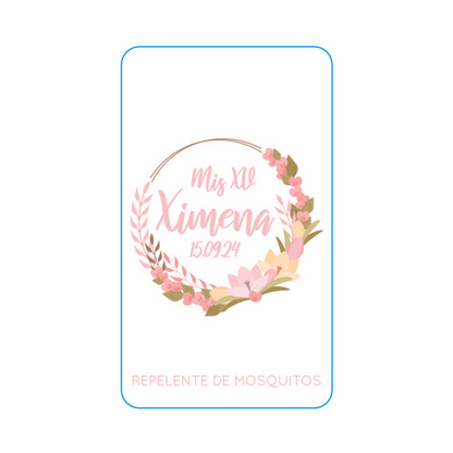 Repelente para XV Años Personalizado – Mod. #16 Medias flores 🦟
