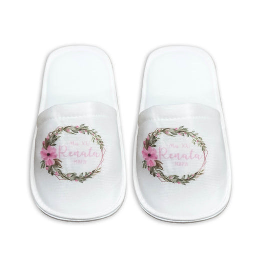 Pantufla Full Color Mod 174 Hexagono Floral | Festiboda