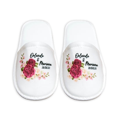 Pantufla Full Color Mod 176 Medias flores y rosas | Festiboda
