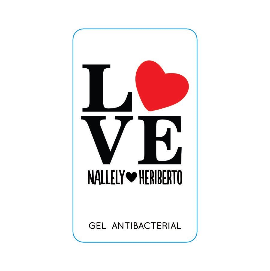 Gel Antibacterial ó Crema para Boda Personalizado Mod. 19 love 💍