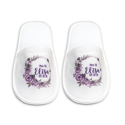 Pantufla Full Color Mod 195 Media Morado | Festiboda