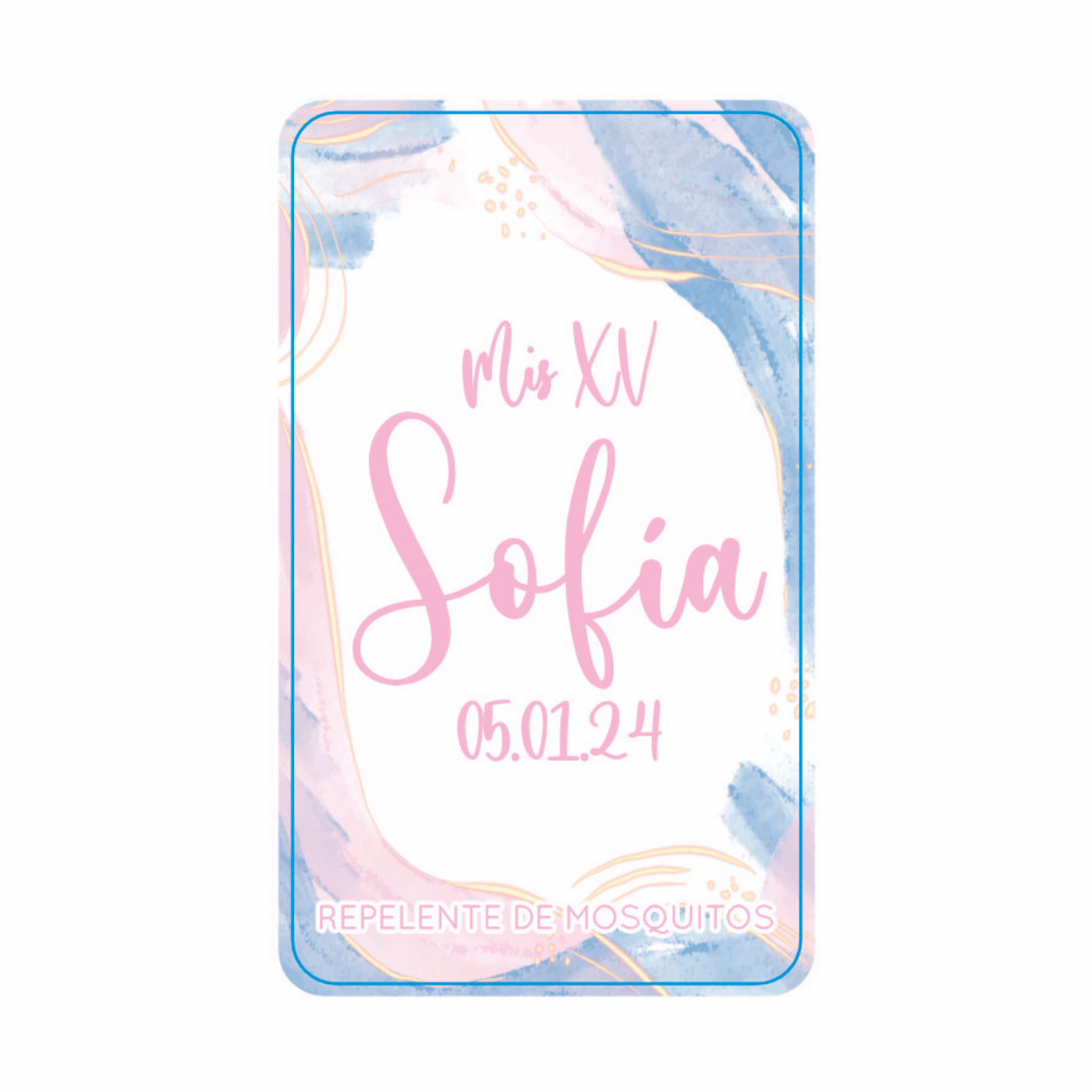 Repelente para XV Años Personalizado – Mod. #20 Marmoleado 🦟