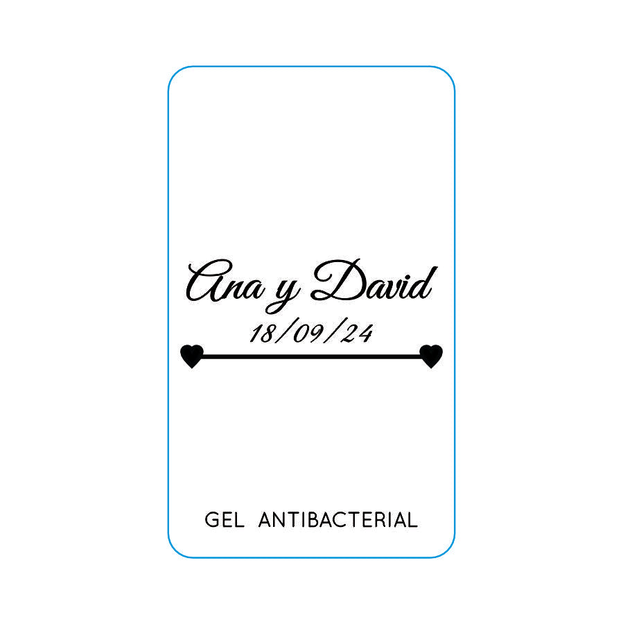 Gel Antibacterial ó Crema para Boda Personalizado Mod. 26 Flecha