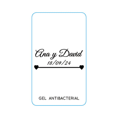Gel Antibacterial ó Crema para Boda Personalizado Mod. 26 Flecha